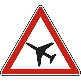 Panneau triangle Traversée d'une aire de danger aérien 1000 Ecolign A23 cl1 - NADIA SIGNALISATION - TRI1000E1A23