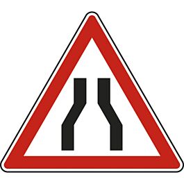 Panneau triangle chaussée rétrécie 500 Ecolign A3 cl1 - NADIA SIGNALISATION - TRI500E1A3