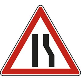 Panneau triangle Chaussée rétrécie par la droite 700 Ecolign A3a cl2 - NADIA SIGNALISATION - TRI700E2A3a