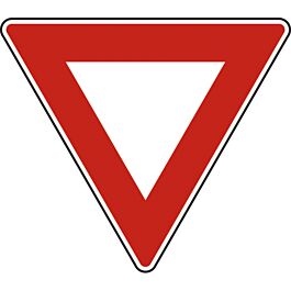 Panneau triangle Cédez passage intersection 700 Ecolign AB3A cl2 - NADIA SIGNALISATION - TRI700E2AB3A