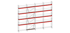 Echafaudage ALTRAD Facadier AERIS 130 m²-Structure longueur 13 m x hauteur de travail 10 m - L45P130LI