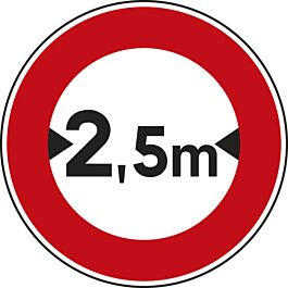 Panneau disque Accès interdit largeur excédée 650 Ecolign B11 cl1 - NADIA SIGNALISATION - DIS650E1B11