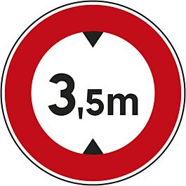 Panneau disque Interdiction hauteur véhicules 650 B12 cl1 - NADIA SIGNALISATION - DIS650E1B12