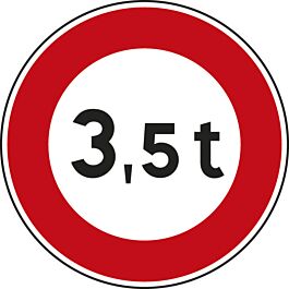 Panneau disque Accès interdit véhicules poids excédant 450 Ecolign B13 3T5 cl2 - NADIA SIGNALISATION - DIS450E2B13 3T5