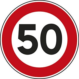 Panneau disque interdiction de dépasser vitesse limite 450 B14 50 cl1 - NADIA SIGNALISATION - DIS450E1B14 50