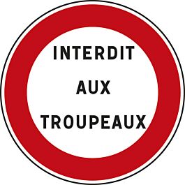 Panneau disque interdiction personnalisée 650 Ecolign B19 cl2 - NADIA SIGNALISATION - DIS650E2B19