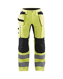 Pantalon artisan haute-visibilité +stretch Blåkläder 1552 Jaune fluo/Noir Blaklader - 155218113399C