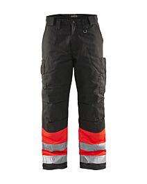 Pantalon haute-visibilité hiver Blåkläder 1862 Rouge fluo/Noir Blaklader - 186218115599C