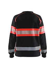 Sweat haute-visibilité femme Blåkläder 3409 Noir/Rouge fluo Blaklader - 340911589955