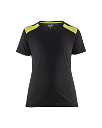 T-shirt femme Blåkläder 3479 Noir/Jaune fluo Blaklader - 347910429933
