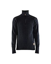 Sweat en laine col zippé Blåkläder 4630 Gris Foncé/Noir Blaklader - 463010719899