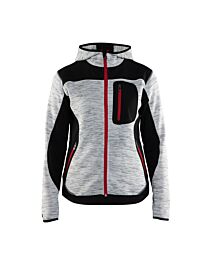 Veste tricotée à capuche femme Blåkläder 4931 Gris chiné/Noir Blaklader - 493121179099