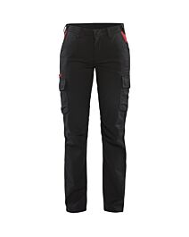 Pantalon industrie stretch 2D Femme Blåkläder 7144 Noir/Rouge Blaklader - 714418329956C