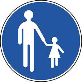 Panneau disque Chemin obligatoire pour piétons 650 Ecolign B22b cl2 - NADIA SIGNALISATION - DIS650E2B22b