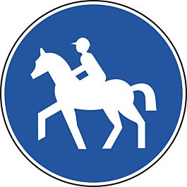 Panneau disque Chemin obligatoire pour cavaliers 450 B22c cl2 - NADIA SIGNALISATION - DIS450E2B22c