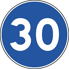 Panneau disque Vitesse minimale obligatoire 650 Ecolign B25 cl2 - NADIA SIGNALISATION - DIS650E2B25