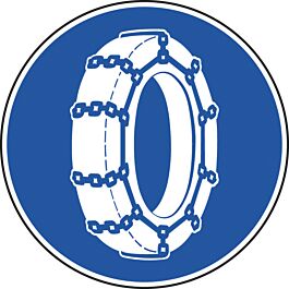 Panneau disque Chaînes Neige Obligatoires 850 Ecolign B26 cl1 - NADIA SIGNALISATION - DIS850E1B26