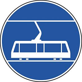 Panneau disque voie réservée aux tramways 450 Ecolign B27b cl2 - NADIA SIGNALISATION - DIS450E2B27b