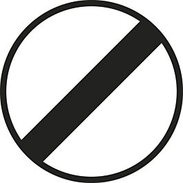Panneau disque fin interdictions véhicules en mouvement 450 Ecolign B31 cl2 - NADIA SIGNALISATION - DIS450E2B31