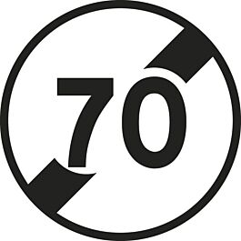 Panneau disque fin de limitation de vitesse 850 B33 70 cl2 - NADIA SIGNALISATION - DIS850E2B33 70