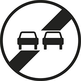 Panneau disque Fin d'interdiction de dépasser 450 Ecolign B34 cl2 - NADIA SIGNALISATION - DIS450E2B34