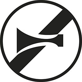 Panneau disque Fin d'interdiction usage avertisseur sonore 650 Ecolign B35 cl1 - NADIA SIGNALISATION - DIS650E1B35
