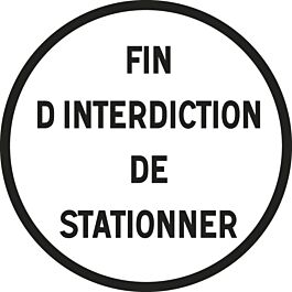 Disque Fin d'interdiction panneau 650 Ecolign B39 cl1 - NADIA SIGNALISATION - DIS650E1B39