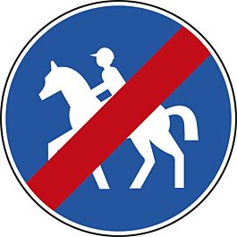 Panneau disque Fin de chemin obligatoire pour cavaliers 850 Ecolign B42 cl2 - NADIA SIGNALISATION - DIS850E2B42