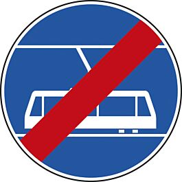 Panneau disque Fin de voie réservée transports en commun 650 Ecolign B45b cl2 - NADIA SIGNALISATION - DIS650E2B45b