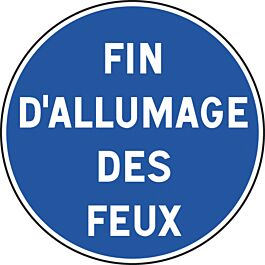 Panneau disque Fin Obligation Mention Inscription 650 Ecolign B49 cl1 - NADIA SIGNALISATION - DIS650E1B49