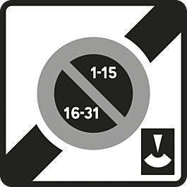 Panneau carré Sortie zone stationnement disque 700 B50e cl2 - NADIA SIGNALISATION - CAR700E2B50e