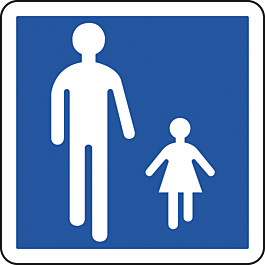 Panneau carré Entrée d'une aire piétonne 900 Ecolign B54 cl2 - NADIA SIGNALISATION - CAR900E2B54