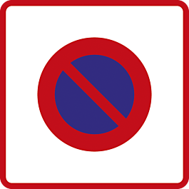 Panneau carré stationnement interdit zone 900 Ecolign B6b1 cl2 - NADIA SIGNALISATION - CAR900E2B6b1