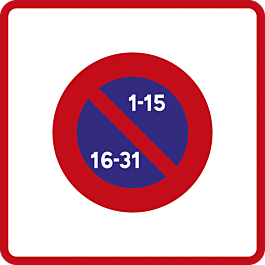 Panneau carré zone stationnement alternance 700 Ecolign B6b2 cl2 - NADIA SIGNALISATION - CAR700E2B6b2