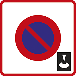 Panneau carré Entrée zone stationnement limité avec Panneau disque 500 Ecolign B6b3 cl2 - NADIA SIGNALISATION - CAR500E2B6b3