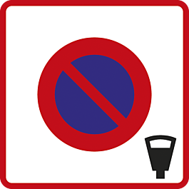 Panneau carré entrée zone stationnement payant 500 Ecolign B6b4 cl1 - NADIA SIGNALISATION - CAR500E1B6b4