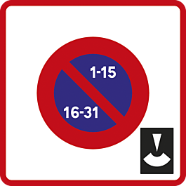 Panneau carré entrée zone stationnement alternance 700 Ecolign B6b5 cl1 - NADIA SIGNALISATION - CAR700E1B6b5