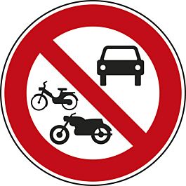 Panneau disque Accès interdit à tous les véhicules à moteur 450 Ecolign B7b cl1 - NADIA SIGNALISATION - DIS450E1B7b