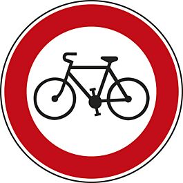 Panneau disque Accès interdit aux cycles 450 Ecolign B9b cl1 - NADIA SIGNALISATION - DIS450E1B9b