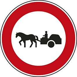 Panneau disque Accès interdit véhicules à traction animale 450 Ecolign B9c cl1 - NADIA SIGNALISATION - DIS450E1B9c
