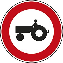 Panneau disque Accès interdit véhicules agricoles à moteur 450 B9d cl1 - NADIA SIGNALISATION - DIS450E1B9d
