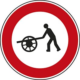 Panneau disque accès interdit voitures bras 450 B9e cl1 - NADIA SIGNALISATION - DIS450E1B9e
