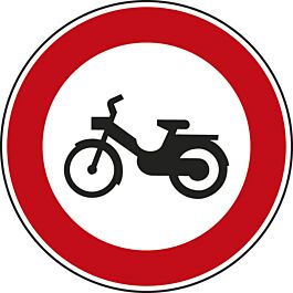 Panneau disque Accès interdit aux cyclomoteurs 650 Ecolign B9g cl1 - NADIA SIGNALISATION - DIS650E1B9g