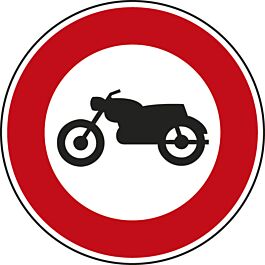 Panneau disque accès interdit motocyclettes 650 Ecolign B9h cl1 - NADIA SIGNALISATION - DIS650E1B9h