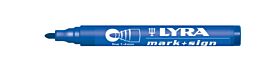 Marqueur permanent bleu MARK+SIGN pointe ogive 1-4 mm - boîte de 10 - LYRA - 4020051