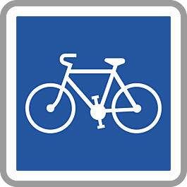 Panneau carré accès conseillé piste cyclable 350 Ecolign C113 cl2 - NADIA SIGNALISATION - CAR350E2C113
