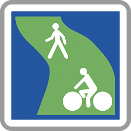Panneau carré voie verte piétons et non motorisés 350 Ecolign C115 cl2 - NADIA SIGNALISATION - CAR350E2C115