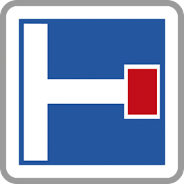 Panneau carré présignalisation impasse 500 Ecolign C13b cl2 - NADIA SIGNALISATION - CAR500E2C13b