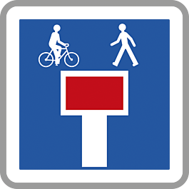 Panneau carré issue piétons/cyclistes 350 Ecolign C13d cl1 - NADIA SIGNALISATION - CAR350E1C13d