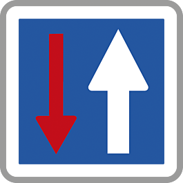 Panneau carré priorité circulation contraire 500 Ecolign C18 cl2 - NADIA SIGNALISATION - CAR500E2C18